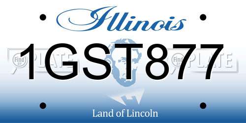 1GST877 Illinois License Plate