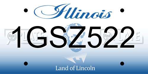 1GSZ522 Illinois License Plate