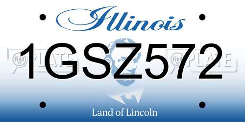 1GSZ572 Illinois License Plate