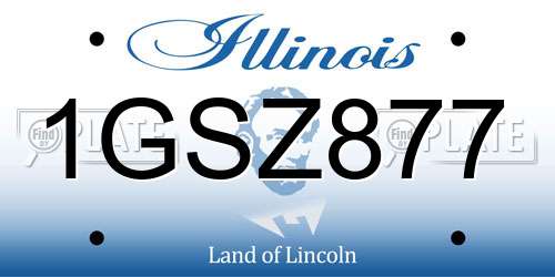 1GSZ877 Illinois License Plate
