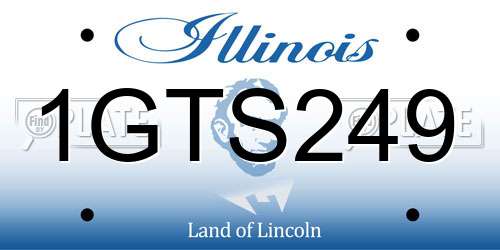 1GTS249 Illinois License Plate