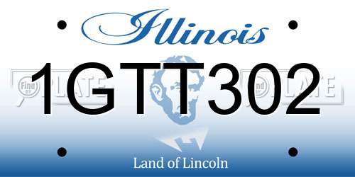 1GTT302 Illinois License Plate