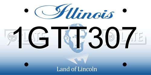 1GTT307 Illinois License Plate