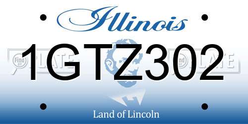 1GTZ302 Illinois License Plate