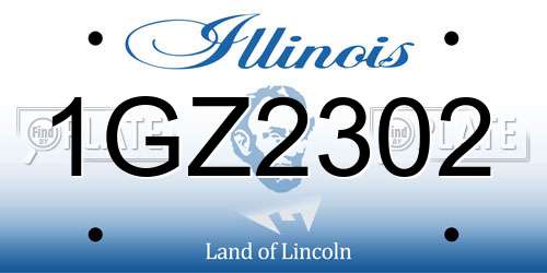 1GZ2302 Illinois License Plate