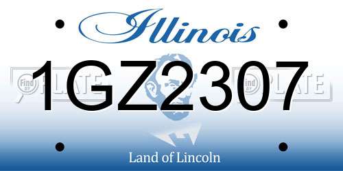 1GZ2307 Illinois License Plate