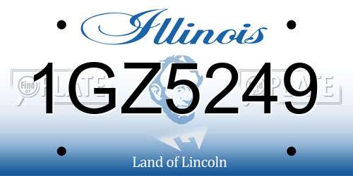 1GZ5249 Illinois License Plate