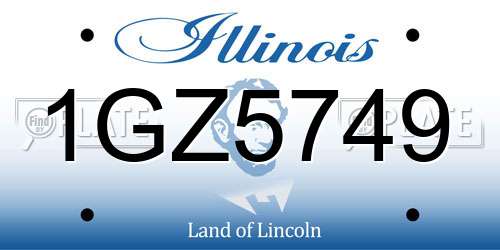 1GZ5749 Illinois License Plate
