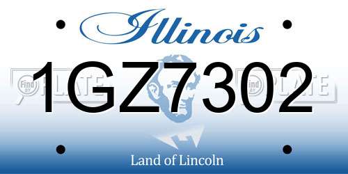 1GZ7302 Illinois License Plate