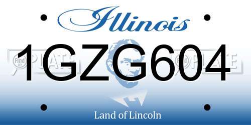 1GZG604 Illinois License Plate