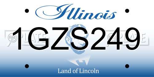 1GZS249 Illinois License Plate
