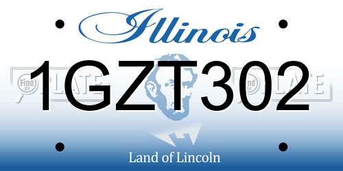 1GZT302 Illinois License Plate