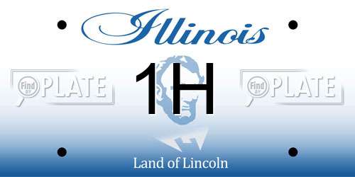 1H Illinois License Plate