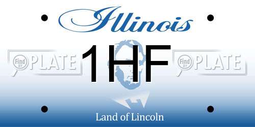 1HF Illinois License Plate