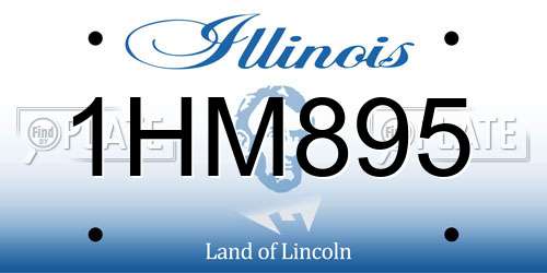 1HM895 Illinois License Plate