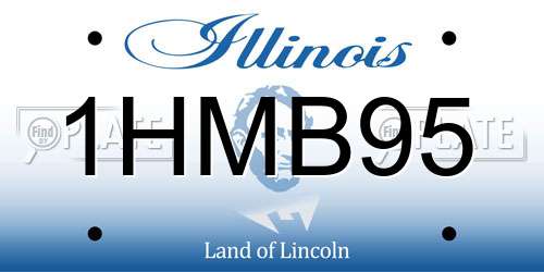 1HMB95 Illinois License Plate