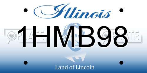 1HMB98 Illinois License Plate