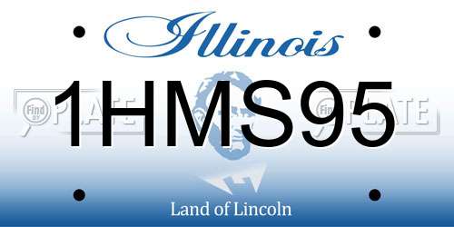 1HMS95 Illinois License Plate