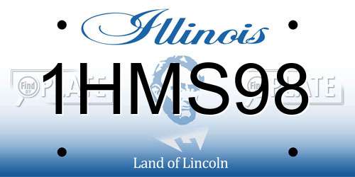 1HMS98 Illinois License Plate