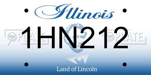 1HN212 Illinois License Plate