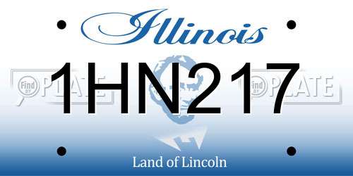 1HN217 Illinois License Plate