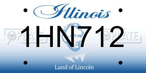 1HN712 Illinois License Plate