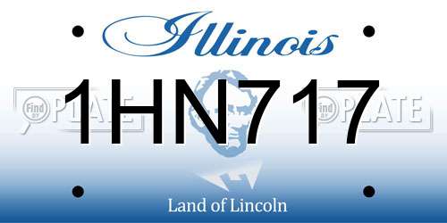 1HN717 Illinois License Plate