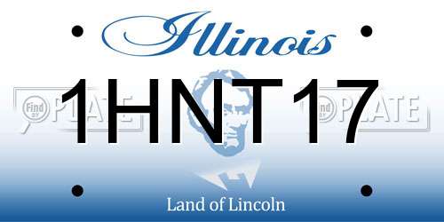 1HNT17 Illinois License Plate