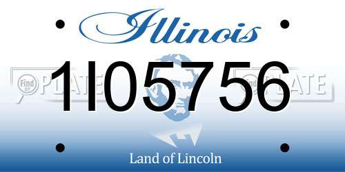 1I05756 Illinois License Plate
