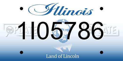 1I05786 Illinois License Plate