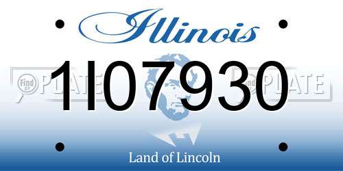 1I07930 Illinois License Plate