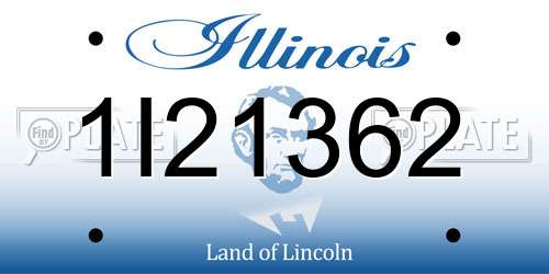 1I21362 Illinois License Plate