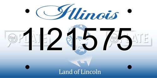 1I21575 Illinois License Plate
