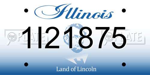 1I21875 Illinois License Plate