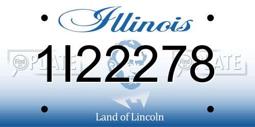 1I22278 Illinois License Plate
