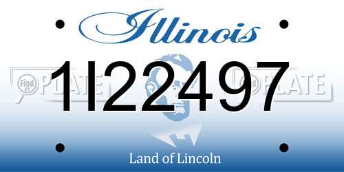 1I22497 Illinois License Plate