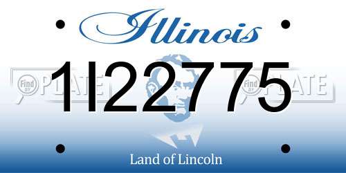 1I22775 Illinois License Plate
