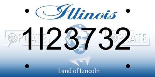 1I23732 Illinois License Plate