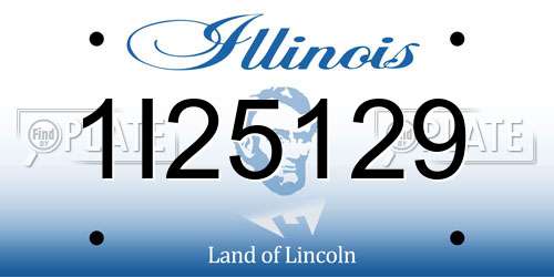 1I25129 Illinois License Plate