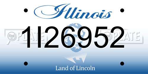 1I26952 Illinois License Plate