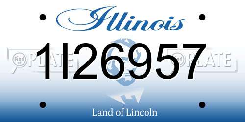 1I26957 Illinois License Plate