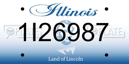1I26987 Illinois License Plate