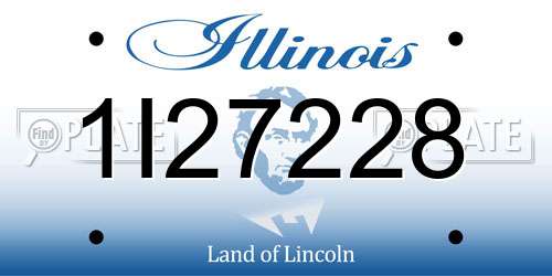 1I27228 Illinois License Plate