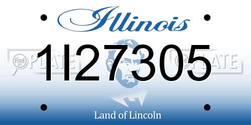1I27305 Illinois License Plate