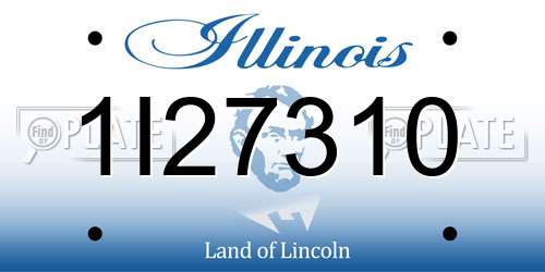1I27310 Illinois License Plate