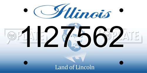 1I27562 Illinois License Plate