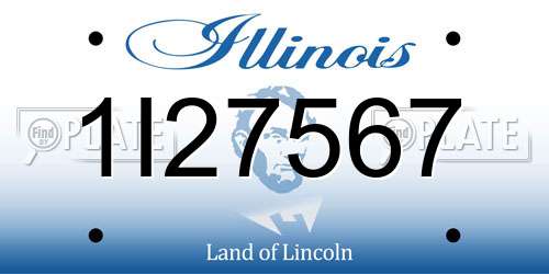 1I27567 Illinois License Plate