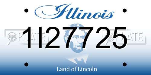 1I27725 Illinois License Plate