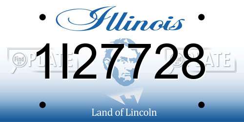 1I27728 Illinois License Plate