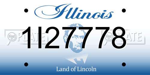 1I27778 Illinois License Plate